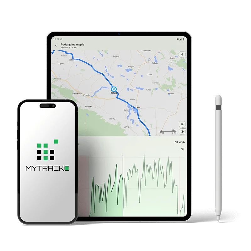 Aplikacja mobilna MYTRACKO z monitoringiem GPS i analizą danych floty